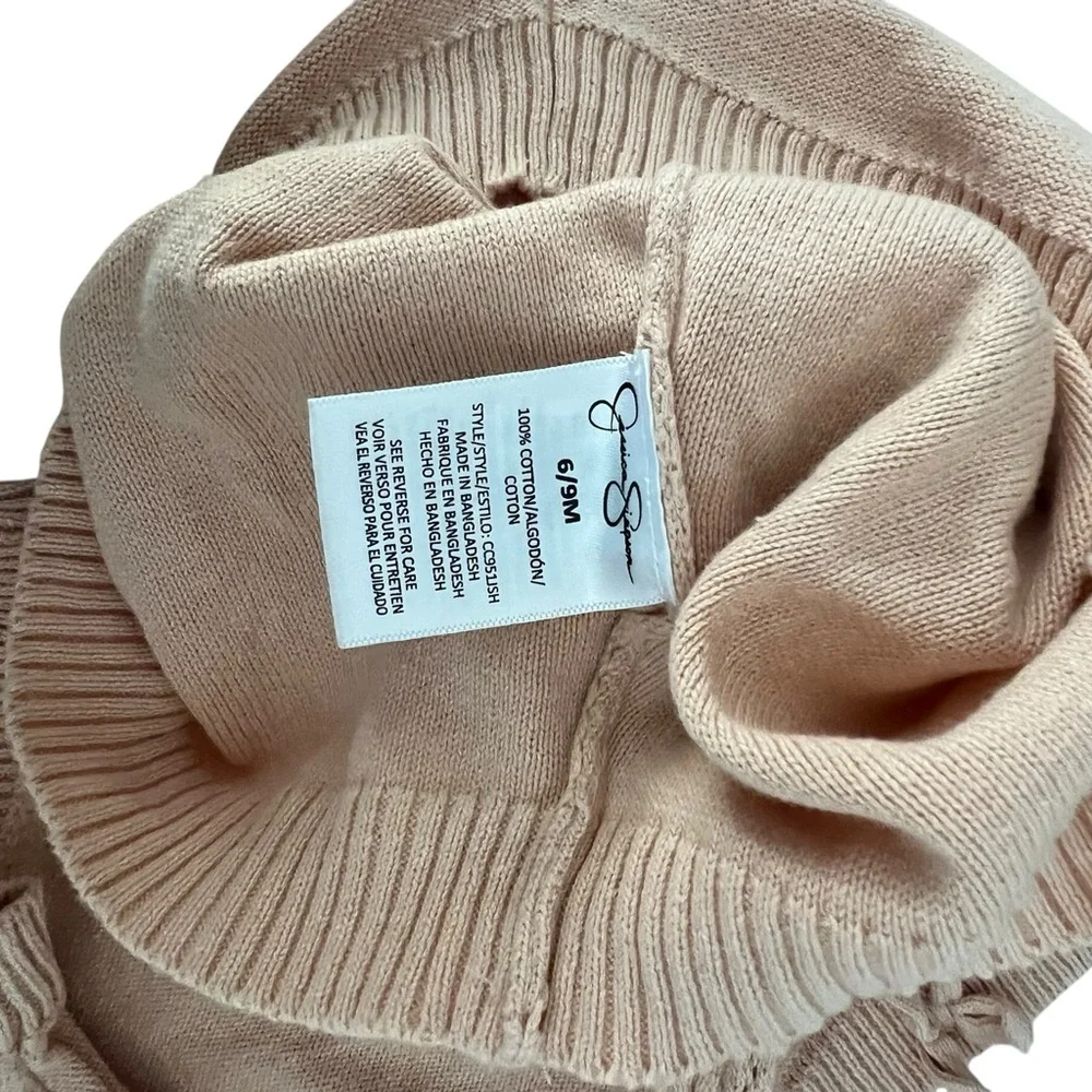 Jessica Simpson baby Pointelle 6-9 months peachy pink top and bloomers